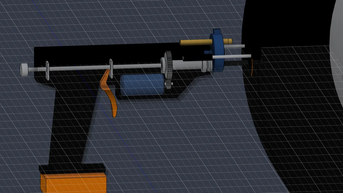 Prototype P1 Turret modelled in Fusion, reaming