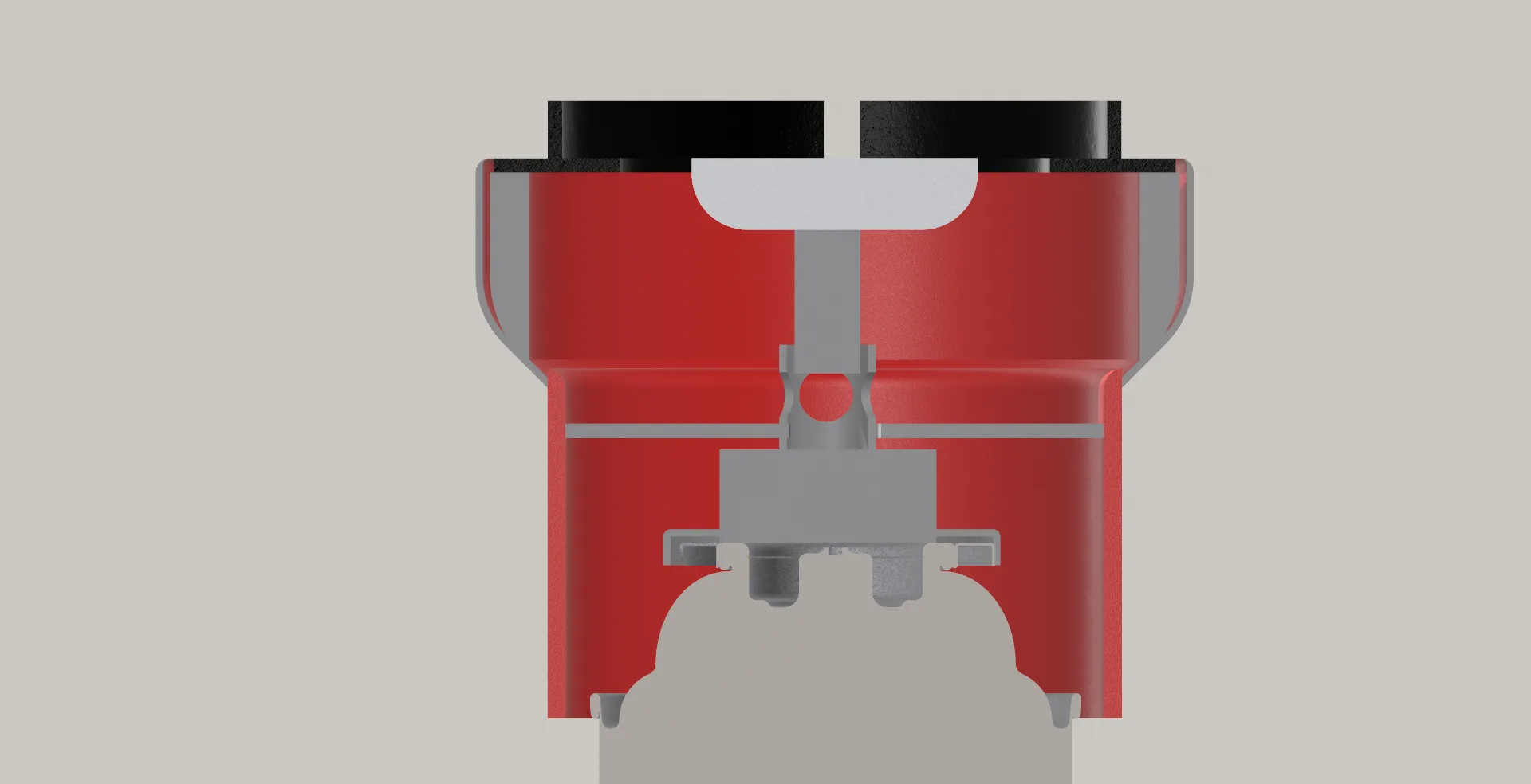 Cut-away render of the stove head showing its internal parts