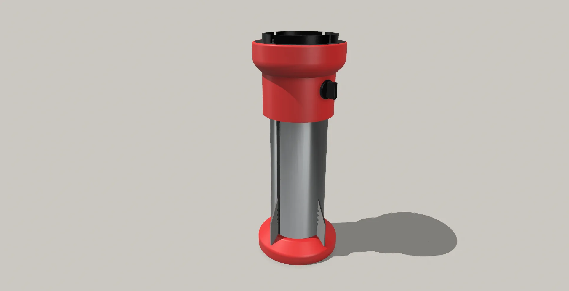 Studio render of the finished camping stove